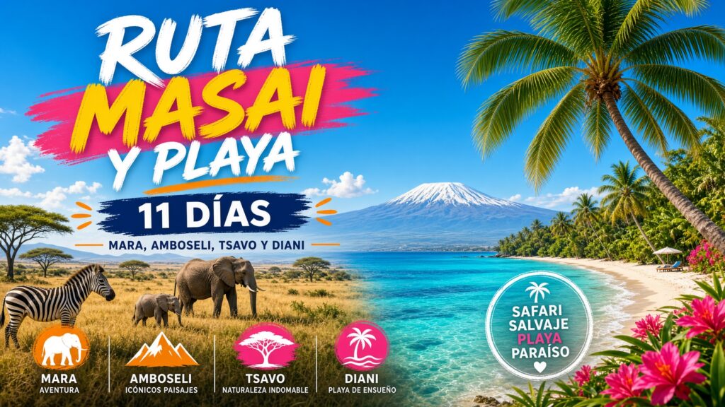 Ruta Masai y playa 11 días