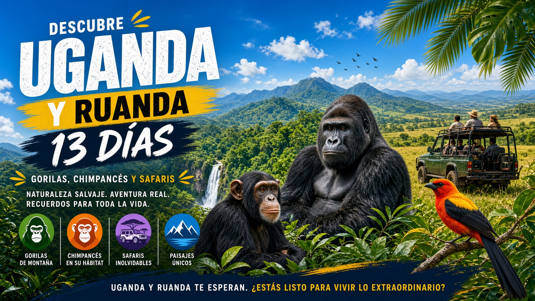 Uganda y Ruanda 13 días