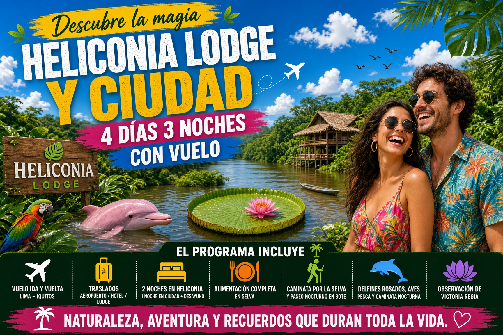 heliconia lodge con ciudad de iquitos